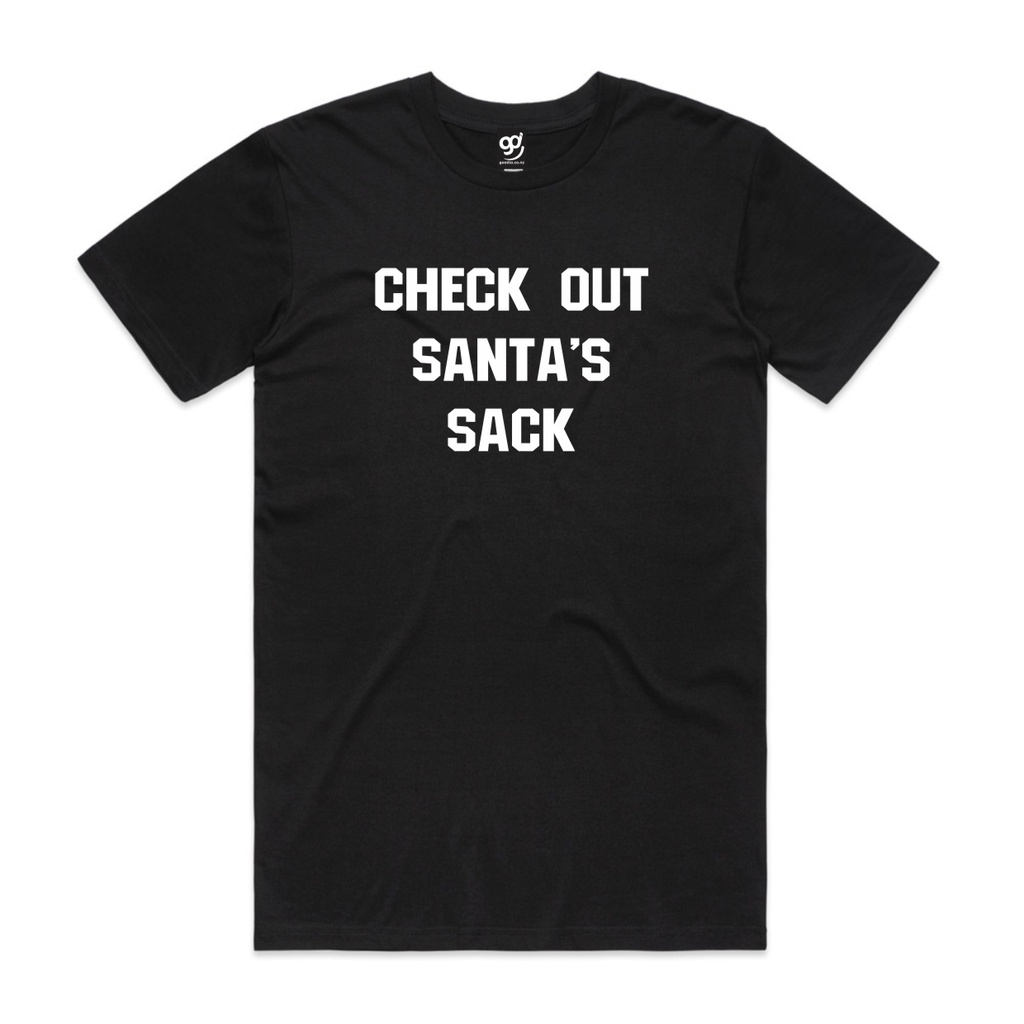 Check Out Santa’s Sack (XS, Black, Mens)