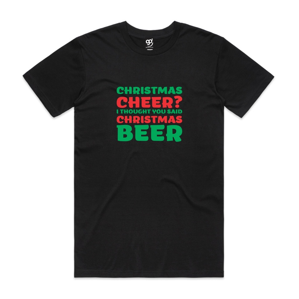 Christmas Cheer? I Thought You Said Xmas Beer (XS, Black, Mens)