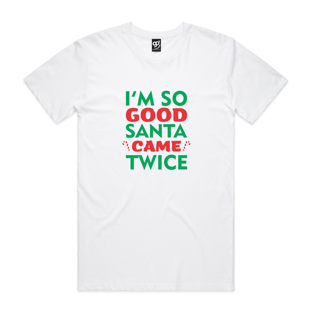 I’m So Good Santa Came Twice (White, XS, Mens)