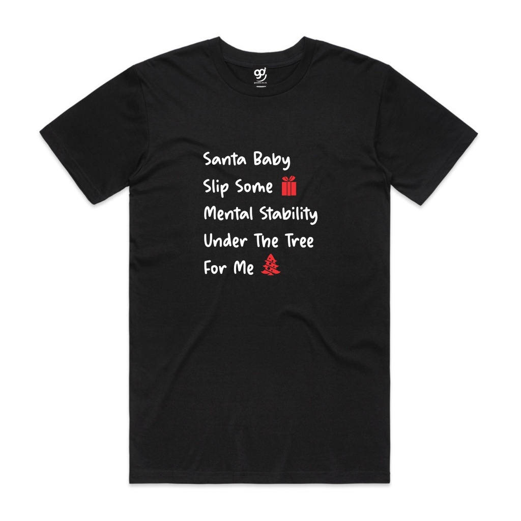 Santa Baby, Slip Some ... (Black, XS, Mens)