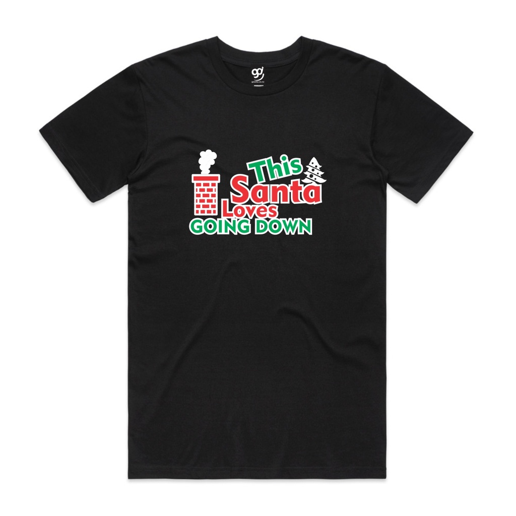This Santa Loves Going Down (Black, XS, Mens)